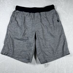 Prana Shorts Mens Med Gray Breathe Hike Bike Outdoor Performance Stretch 9" Ins‎